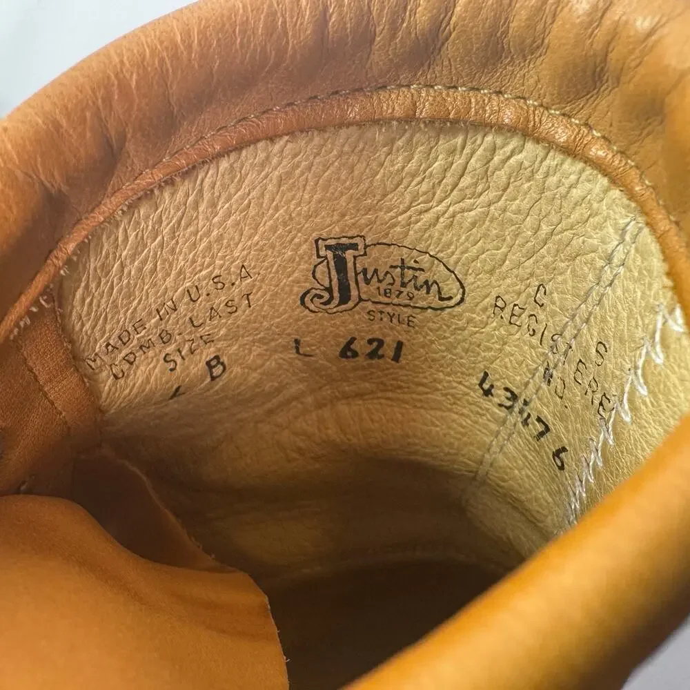 Justin Boots Women's Lace Up Leather Ankle Boots Size 6 B Style L0621 - Picture 6 of 6